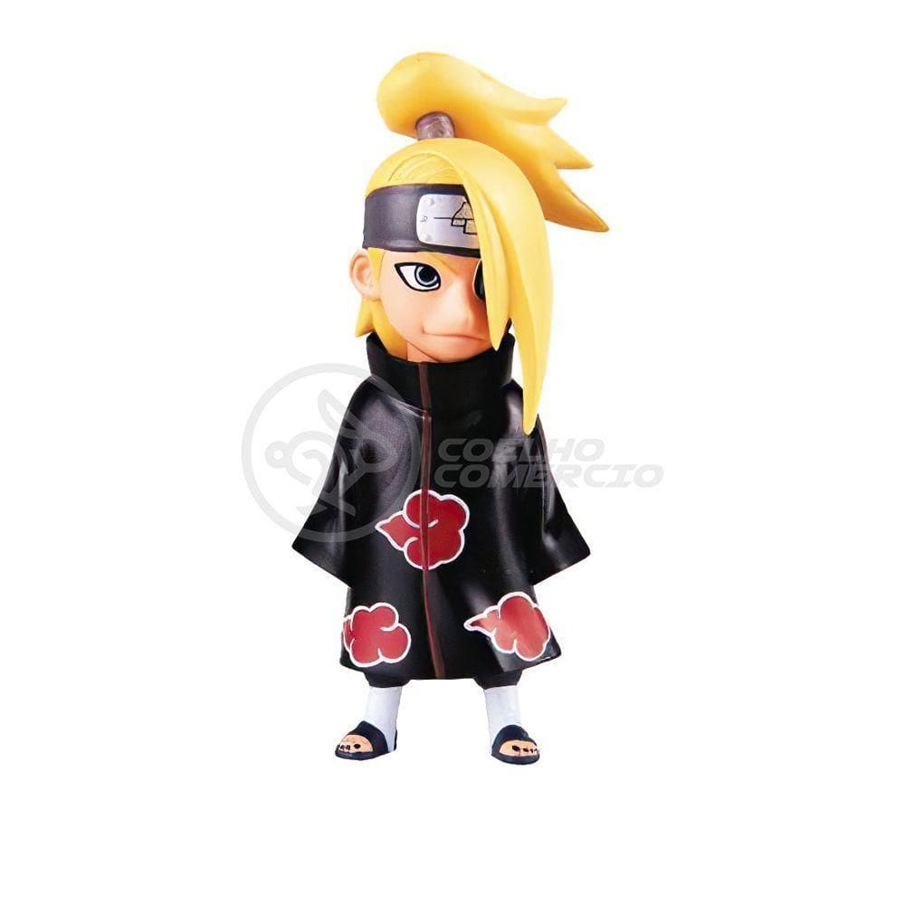 Boneco Action Figure Brinquedo Miniatura Deidara Akatsuki Colecionáveis Naruto Shippuden