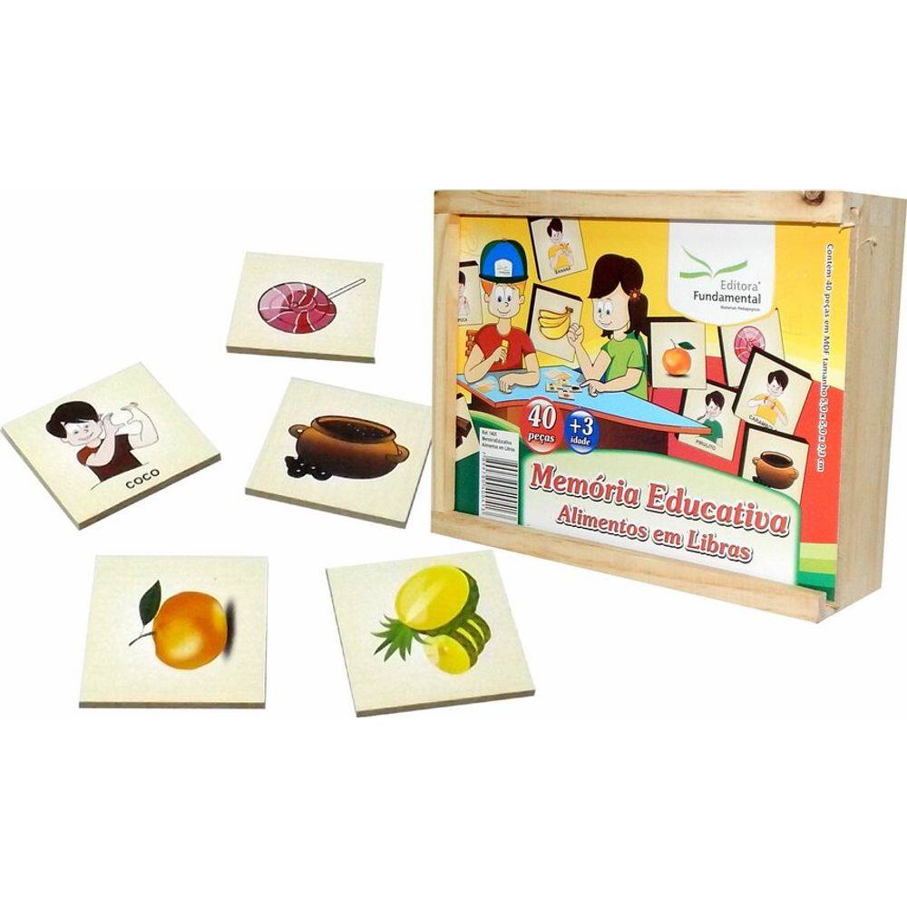 Jogo de  Memória Alimentos Em Libras