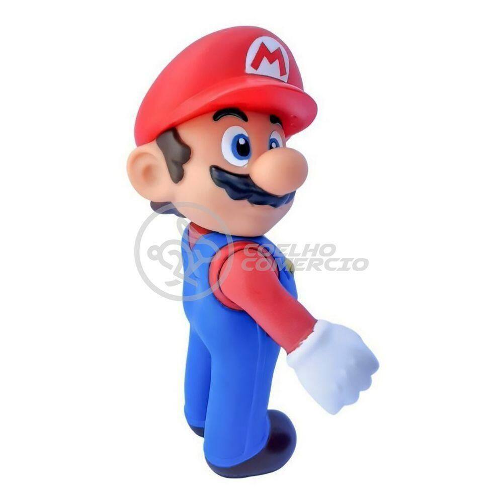Boneco Action Figure Mario Articulado Colecionável Grande Super Size 23cm - Super Mario World
