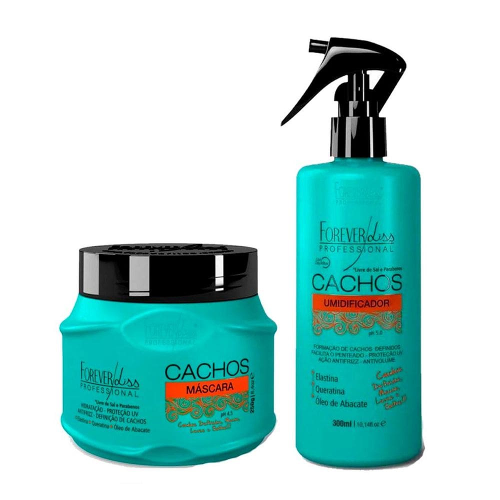 Kit Cachos Mascara e Umidificador Forever Liss 