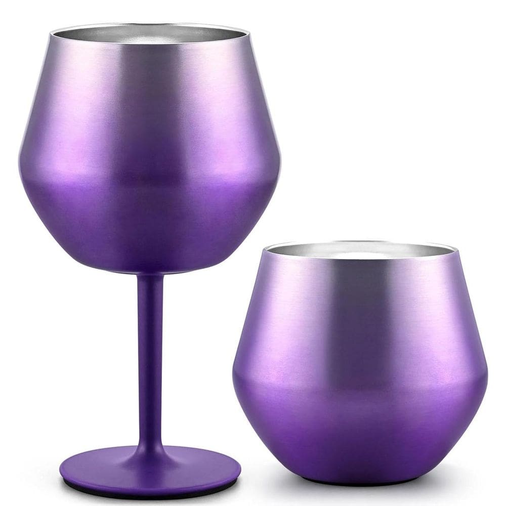 Taça Copo Termico 2 em 1 Inox Bebida Cocktail Drink Vinho Elegante Moderno Festa Evento Praia Piscina