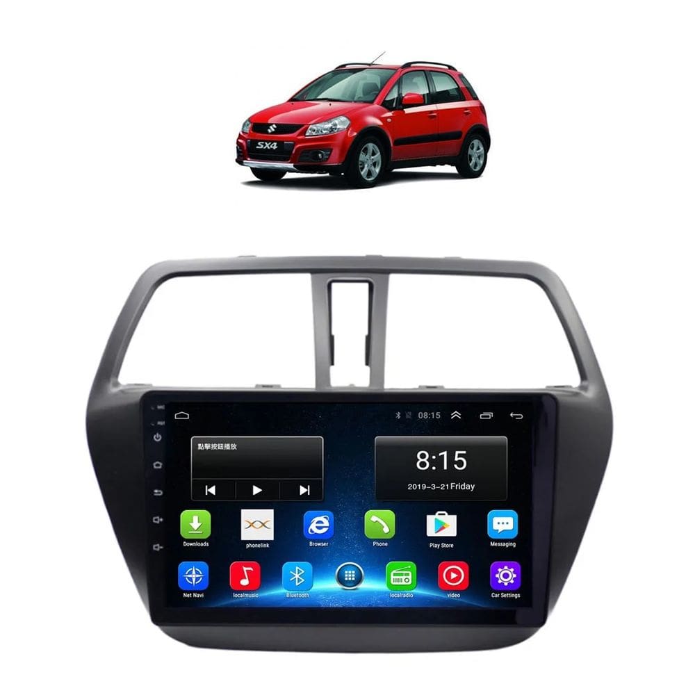 Kit Multimídia Suzuki Sx4 Scross 2014 / 2017 Android 9 Pol 2/32Gb Carplay Gps - Vision 8990CP