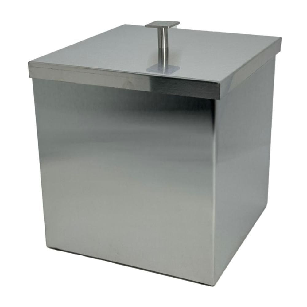 Lixeira Rodinox Inox Escovado Quadrada 5,2L