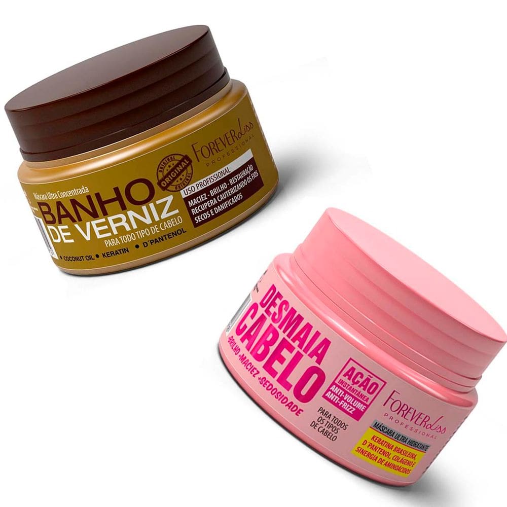 Kit Másc Desmaia E Máscara Banho de Verniz Forever Liss 40G