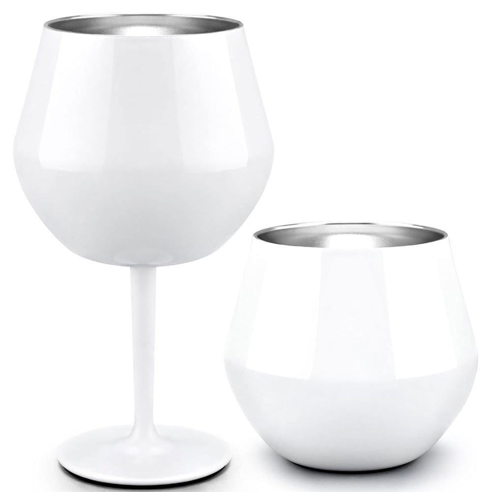 Taça Copo Termico Inox 2 em 1 Bebida Drink Cocktail Vinho Festa Evento Praia Piscina Elegante