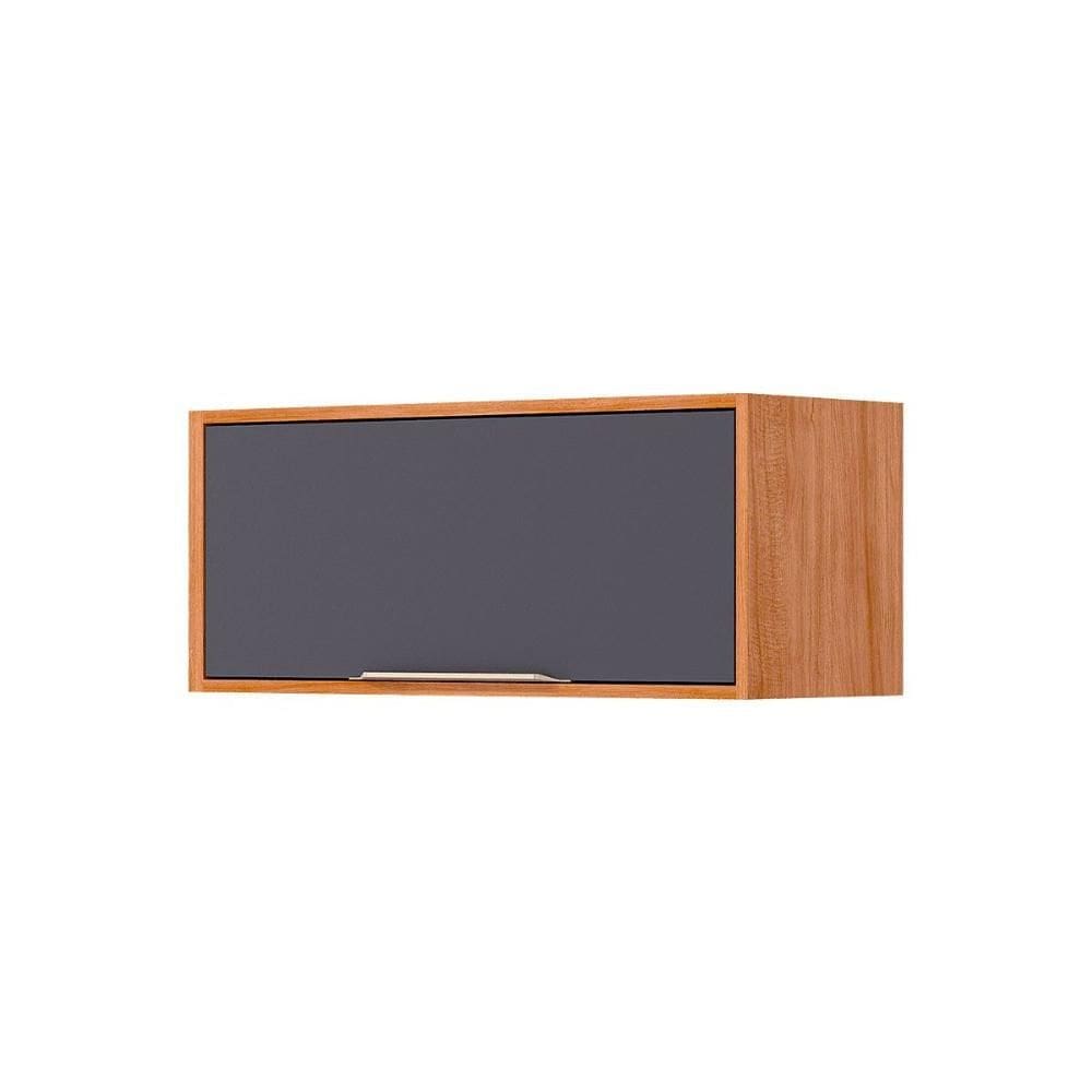Armário Aéreo Cozinha Modulado Esplendida Geladeira c/ 1 Portas Basculante 80cm Cinamomo/Titanium - MGM