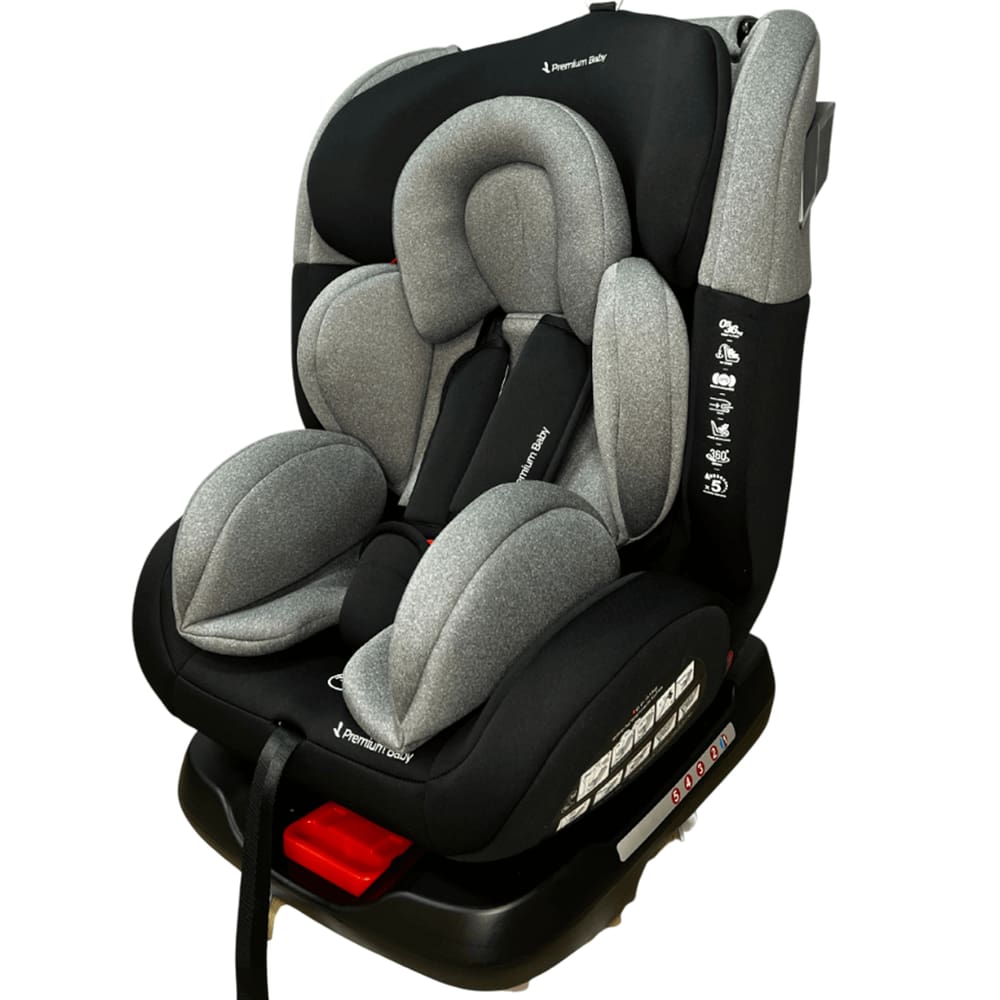 Cadeira para Carro Premium Baby Prime 360°  Isofix Black Cinza