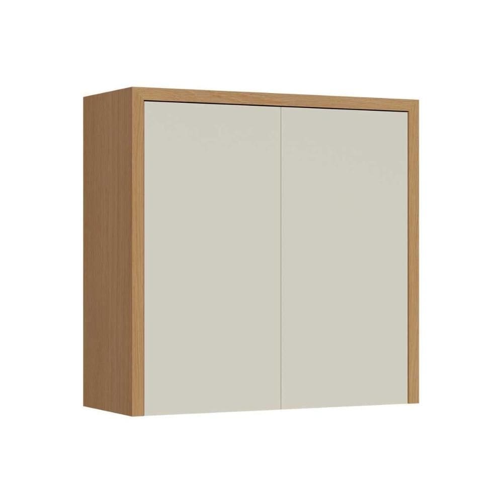 Cozinha Modulada Nesher Condessa Armário Condessa c/ 2 Portas 80cm Carvalho/Cinza - Nesher