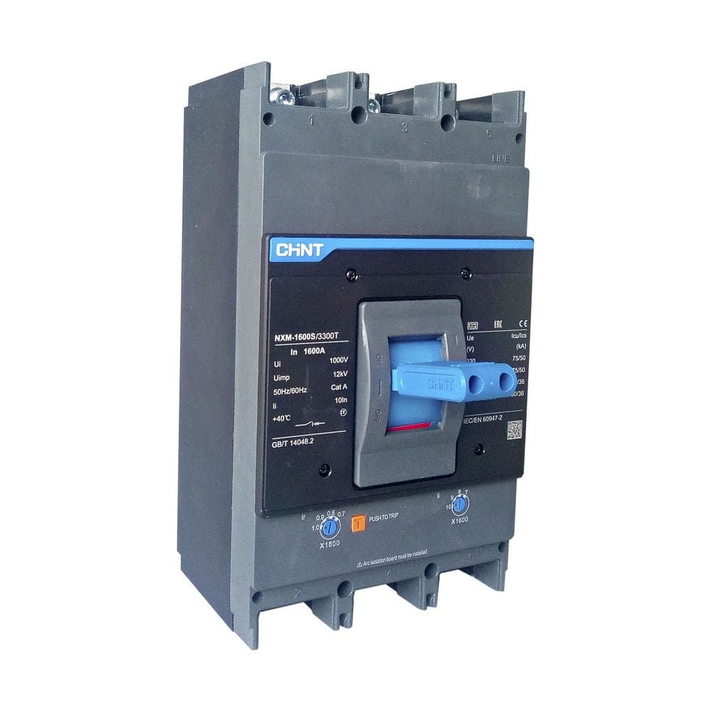 Disjuntor Caixa Moldada 1600A Tripolar Chint NXM1600S/3300T