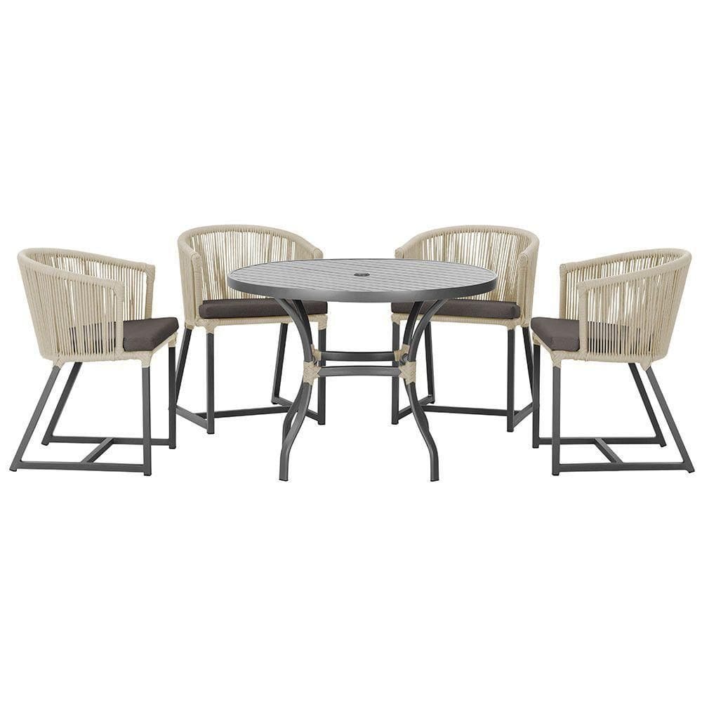 Mesa Com 4 Cadeiras E Noronha Estofado 11 Trama autêntico Rami