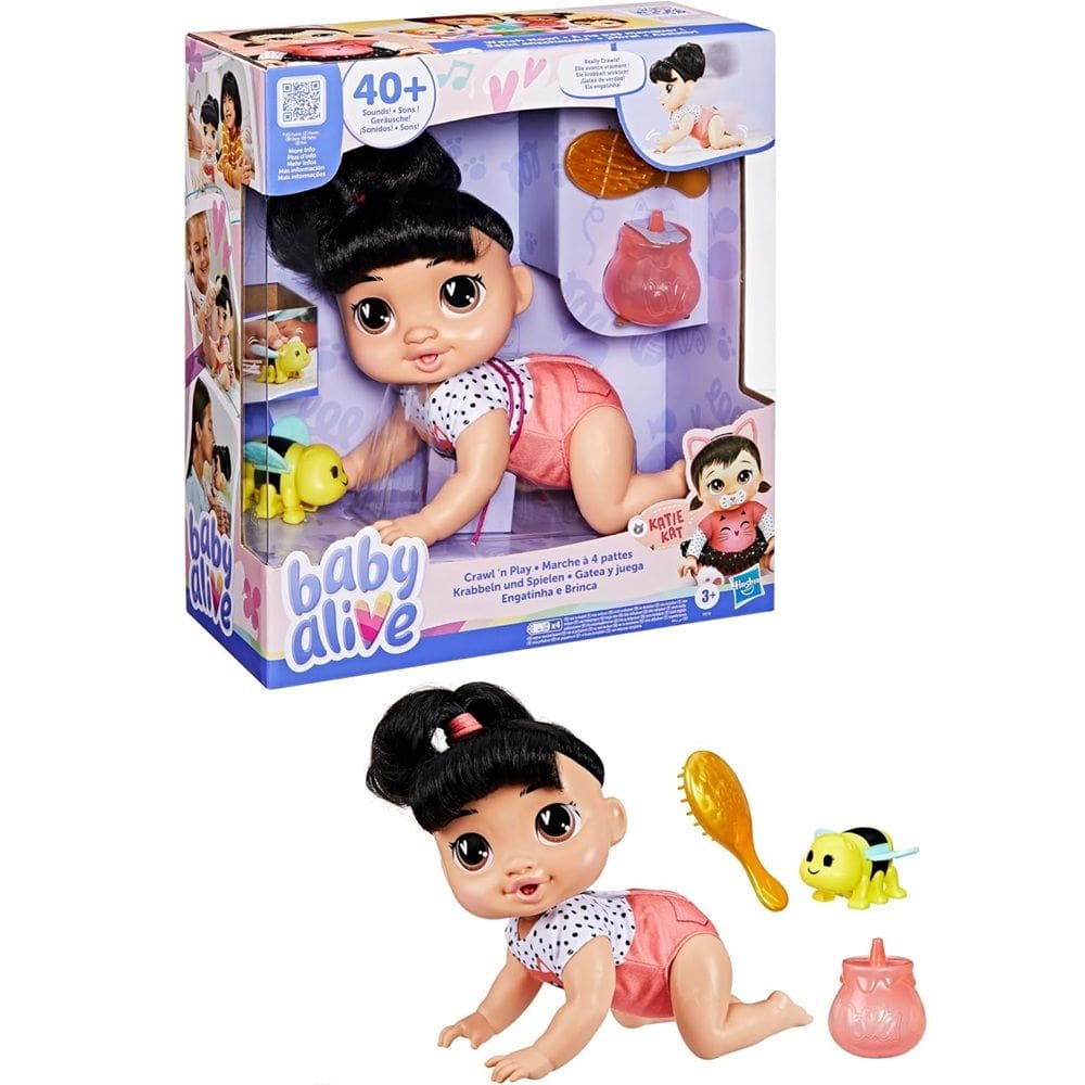 Boneca Baby Alive Katie Kat Engatinha e Brinca - Hasbro