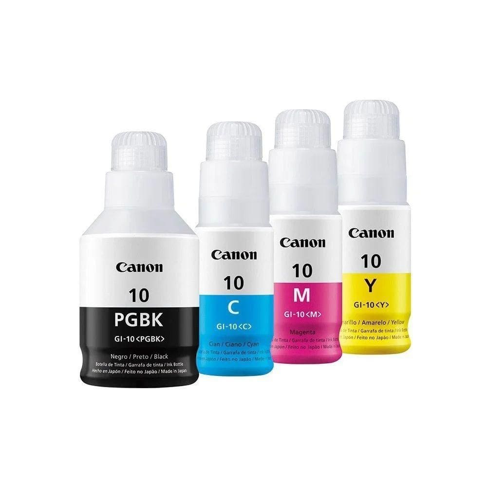 Kit 4 Garrafas De Tinta autêntico Canon Gi-10 Gi10 G10 G6010 G5010