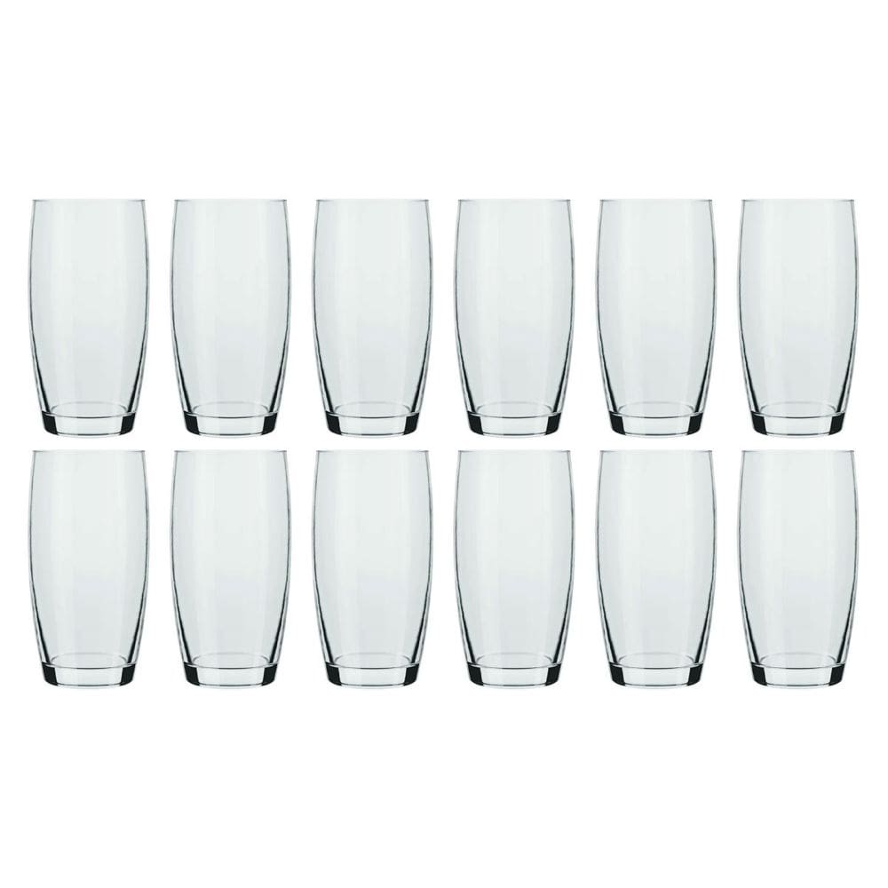 Jogo de Copos Nadir Long Drink Oca 400ml Vidro Com 12 peças