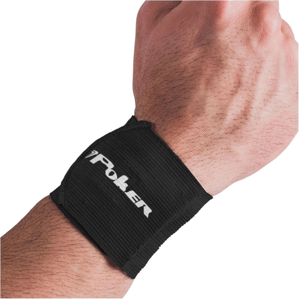 Munhequeira Anatômica Esportiva Dia a Dia Treino Jogo Compressão Ajustável Recuperação Basic Poker 06455