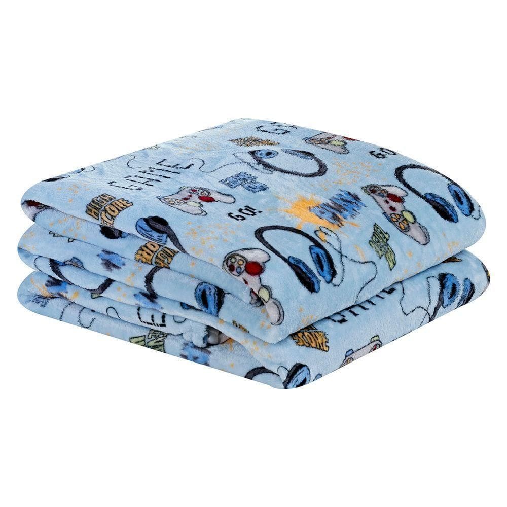 Manta Flannel Microfibra Diverkids Solteiro - Game
