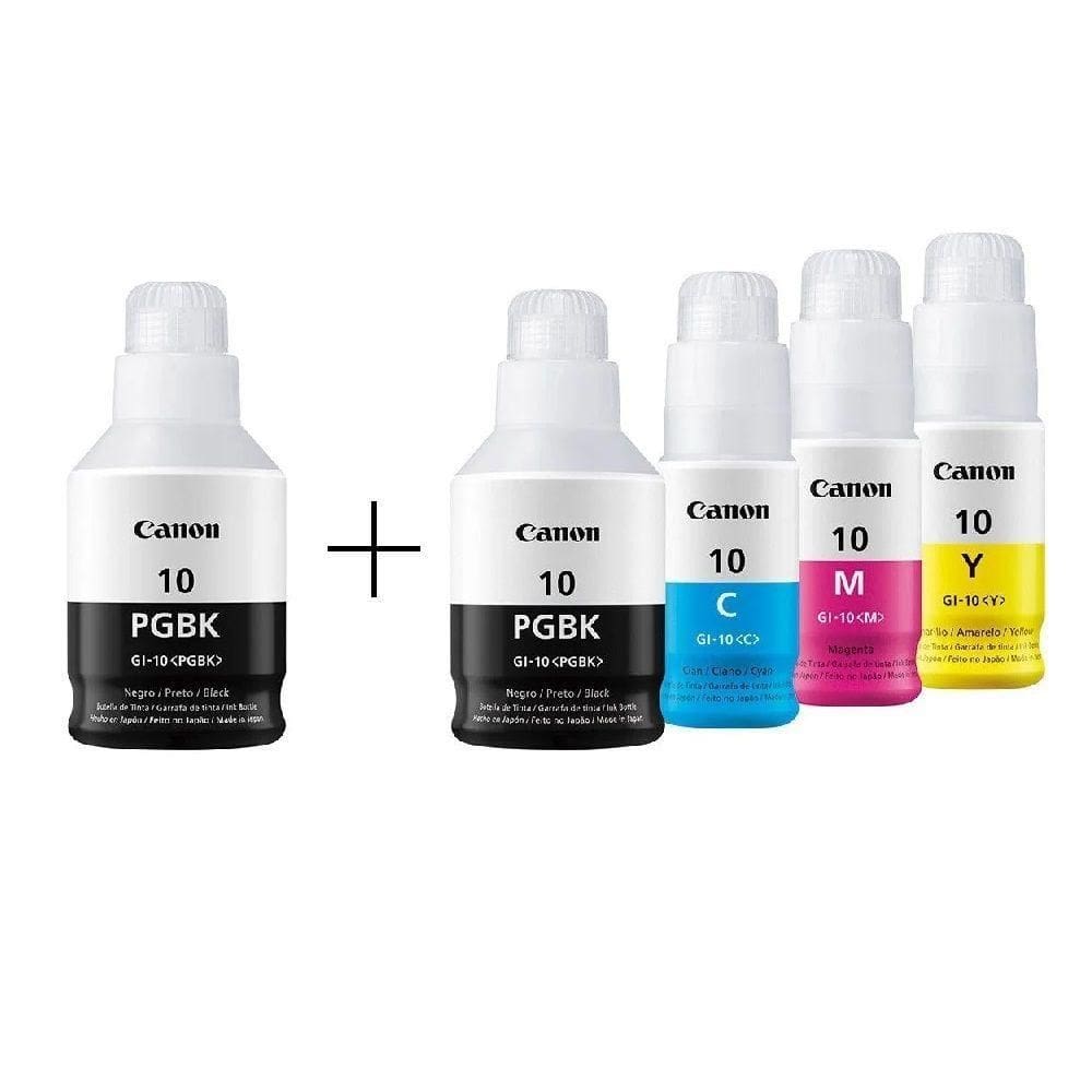 Kit 5 Garrafas De Tinta autêntico Canon Gi-10 Gi10 G10 G6010 G5010