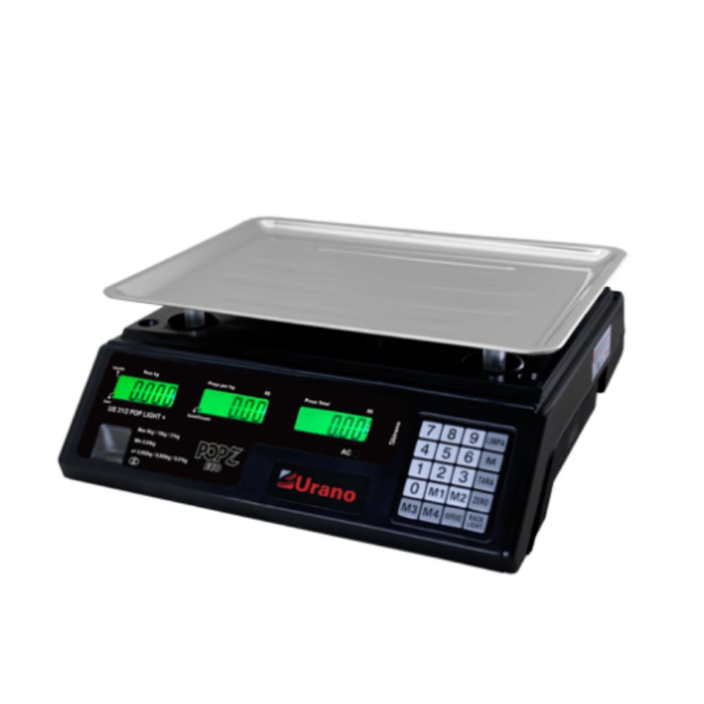 Balança Urano POP-Z ECO Bandeja com Abas 31kg - Bateria - INMETRO