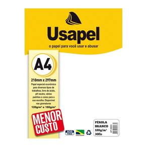 Papel A4 180 g/m² Usapel Perolado 30 Folhas - Escolha A Cor | Convites | Cartões | Artesanato