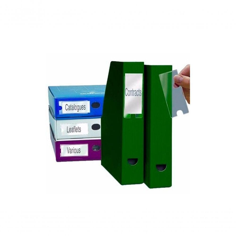 Porta Etiquetas Auto Adesivo 55X150Mm - Caixa Com 100Un