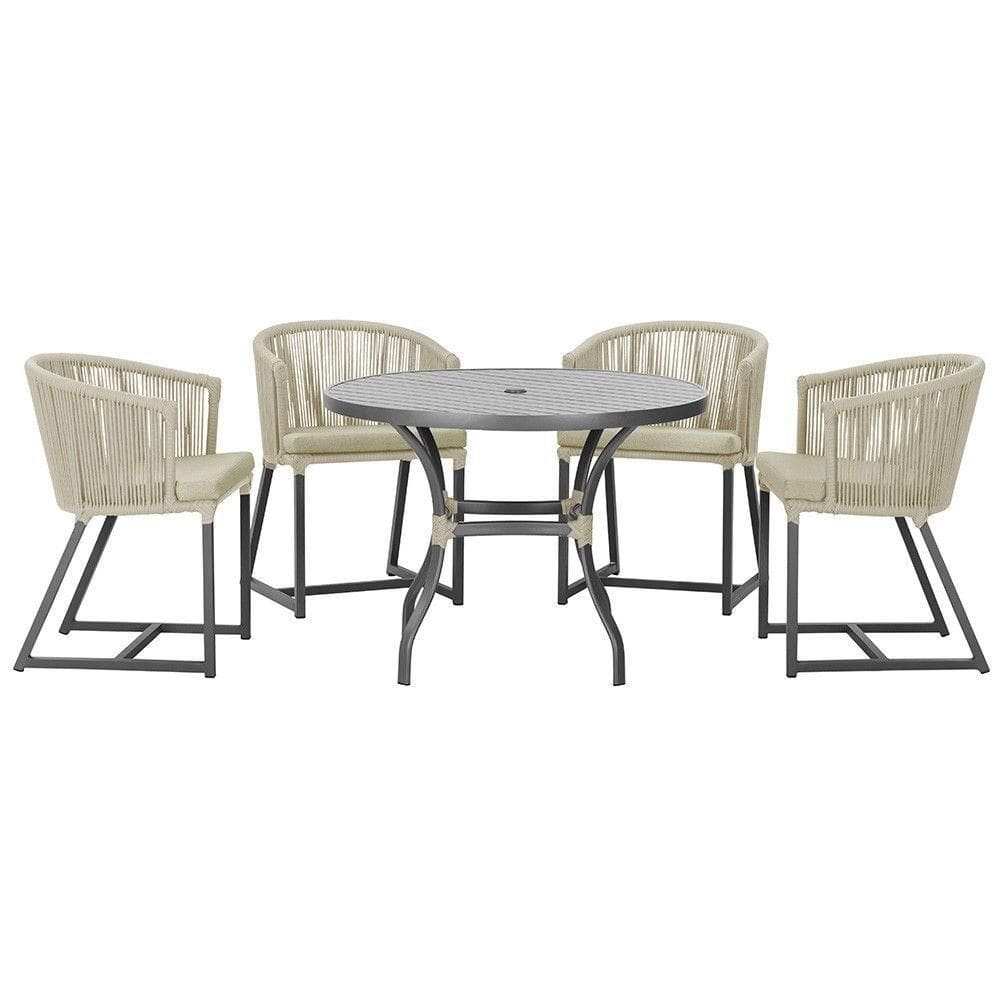 Mesa Com 4 Cadeiras E Noronha Estofado 7 Trama autêntico Rami