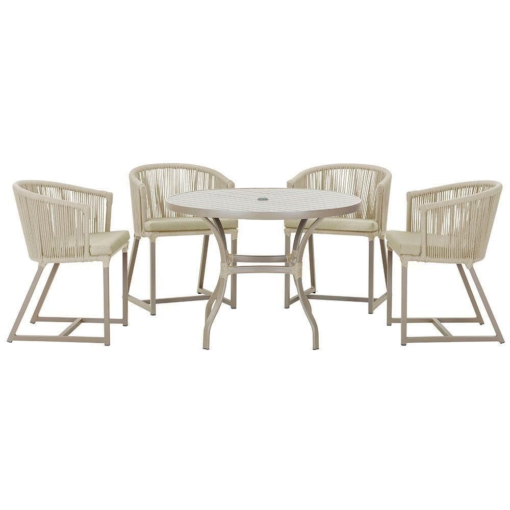 Mesa Com 4 Cadeiras E Noronha Estofado 7 Trama autêntico Rami
