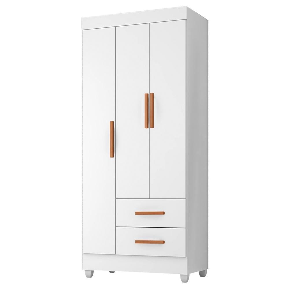 Guarda Roupa Solteiro Lite 3 Portas e 2 Gavetas - Móveis Leão