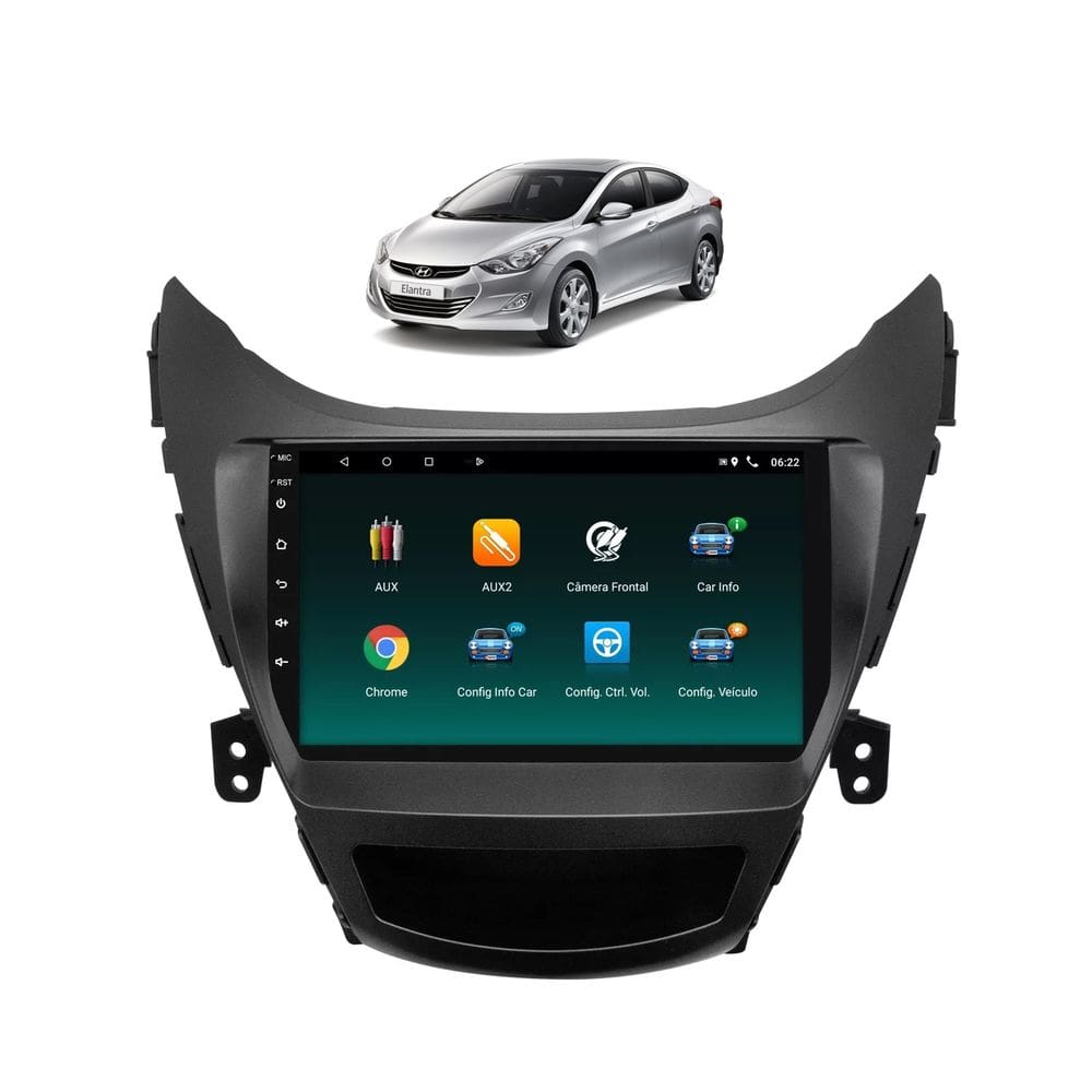 Kit Multimídia Elantra GLS 1.8 2012 / 2014 Android 9 Pol 2/32Gb Carplay - Vision 8990CP