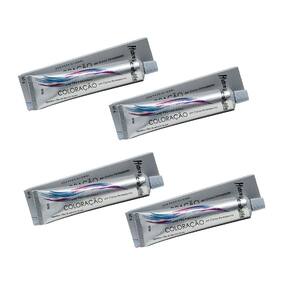 Kit 04 Tinta Louro Médio Cobre Intenso Nº 7.44 Mairibel 60g