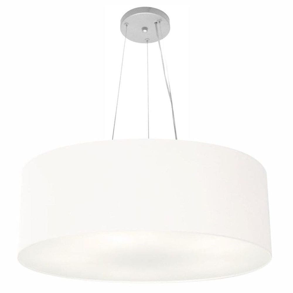 Lustre Pendente Cilíndrico Vivare Md-4070 Cúpula em Tecido 80x30cm - Bivolt