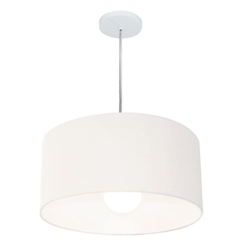 Lustre Pendente Cilíndrico Vivare Md-4203 Cúpula em Tecido 45x21cm - Bivolt