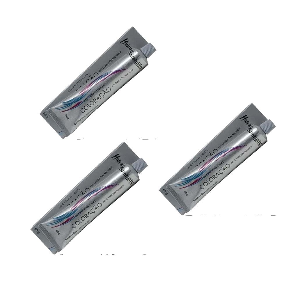 Kit 03 Tinta Louro Médio Cobre Intenso Nº 7.44 Mairibel 60g