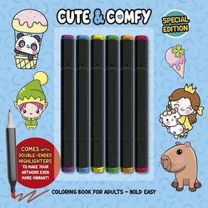 Cute & Comfy Coloring Book for Adults - Special Edition - Livro de Colorir Adulto