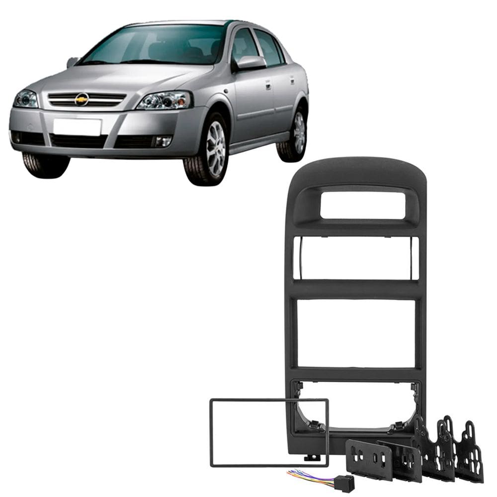 Moldura 2 Din Astra Ar Digital 1998 à 2012 com Chicote Preta Painel Multimidia 6.2 e 7 Polegadas Mp5