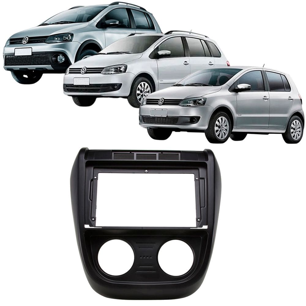 Moldura 9 Polegadas Fox Crossfox Spacefox 2004 à 2010 Preta Painel Multimidia Expex Epx9vw007 Som