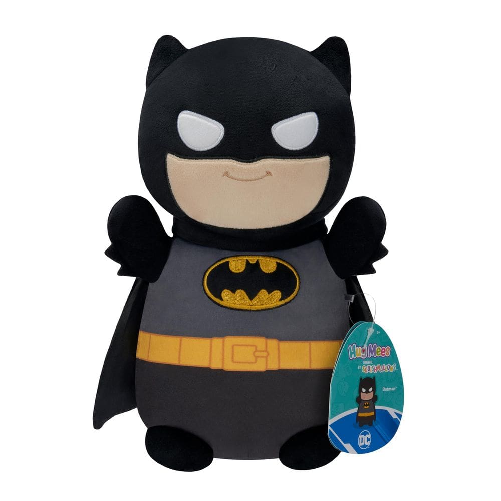 Brinquedo de pelúcia Squishmallows autêntico DC Batman HugMees 25 cm
