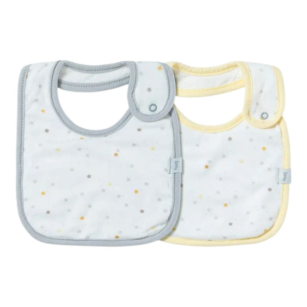 Kit Com 2 Babadores Bebê Little Baby Unissex Estrelas - Hug