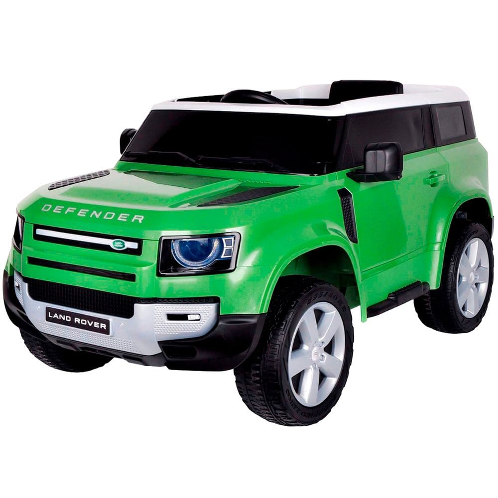 Mini Carro Elétrico Infantil Land Rover Defender Bateria 12V Verde Motorizado Importway Bw-271vd