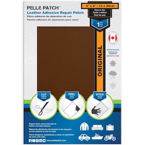Folhas adesivas de couro Pelle Patch 25 cores autêntico Tan