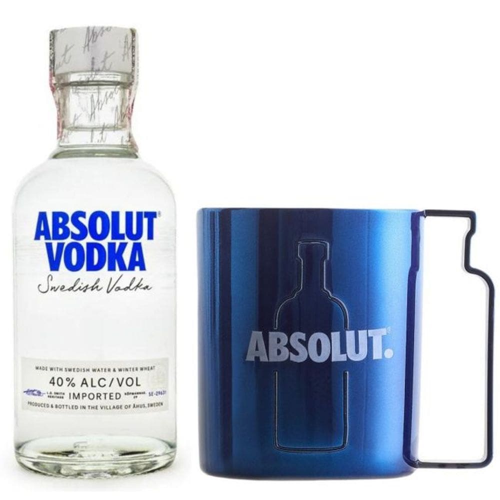 Kit Absolut autêntico 200ml + Copo de Plástico Personalizado