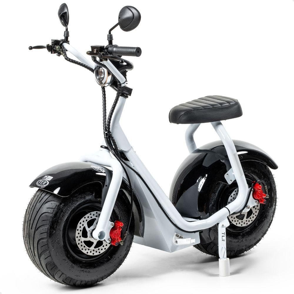 Scooter Elétrica 1000w Tui Pop Moto Patinete Sem Cnh Branco-preto