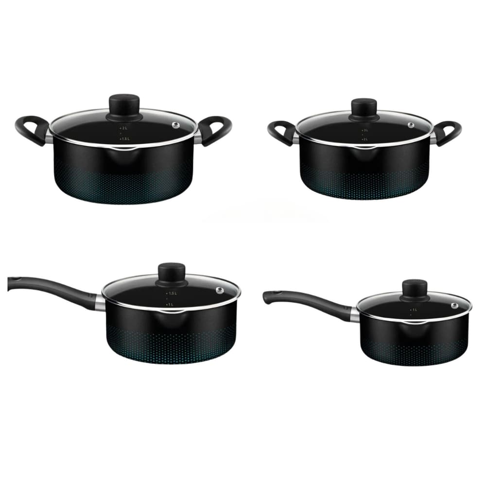 Jogo de Panelas 4 Peças Smart Preto Rochedo
