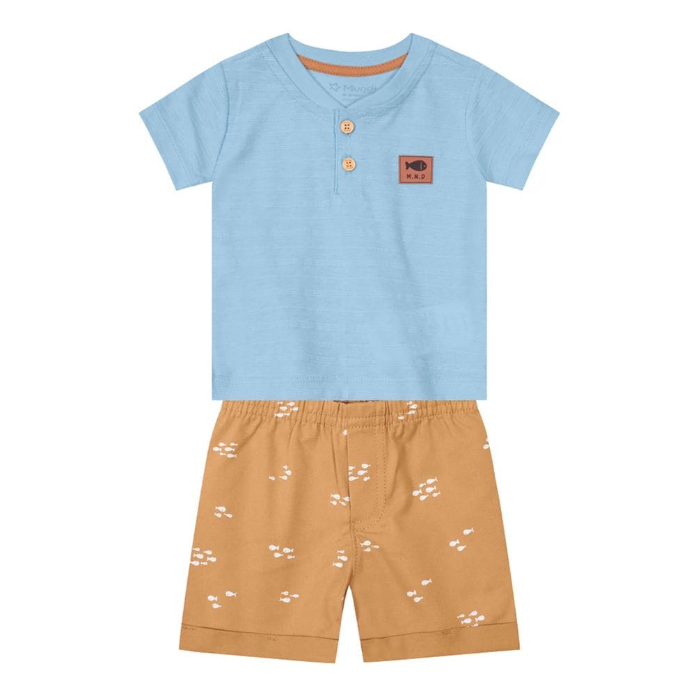 Conjunto bebê menino Mundi