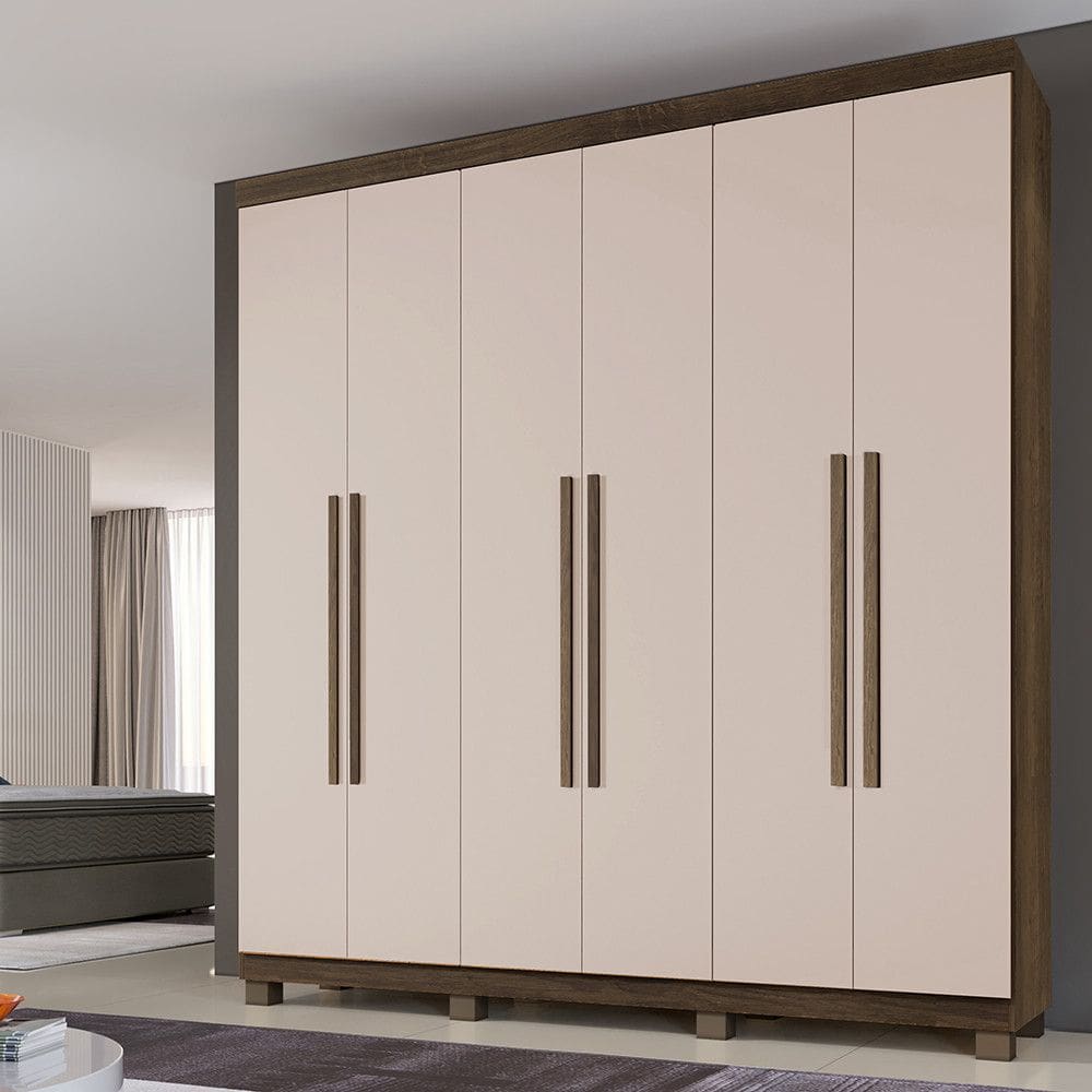 Guarda Roupa Casal 6 Portas com Pés Milão Benetil