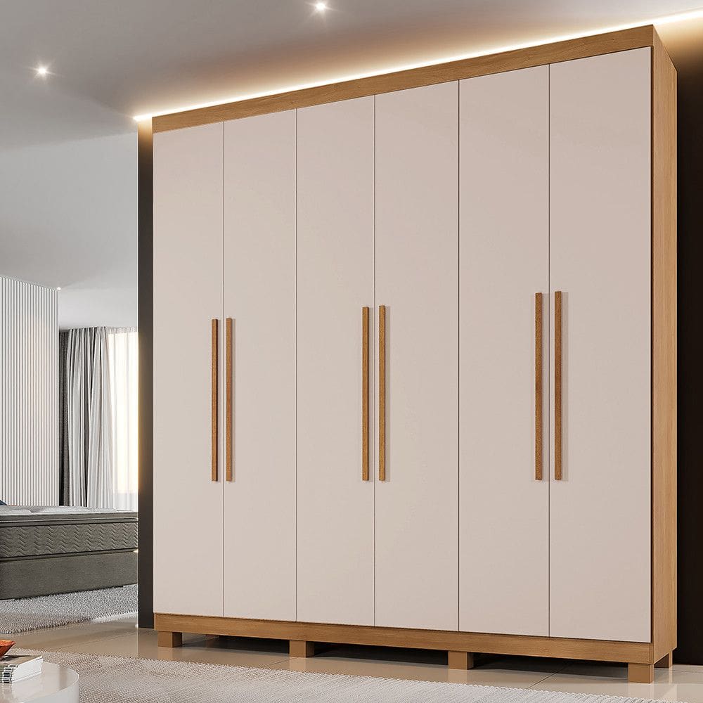 Guarda Roupa Casal 6 Portas com Pés Milão Benetil