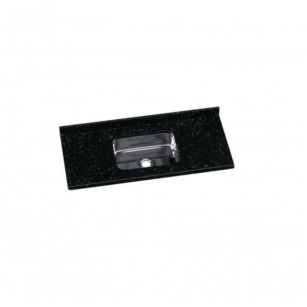 Pia Cozinha Roralit Preta 120 X 55cm - Cuba Inox - Rorato