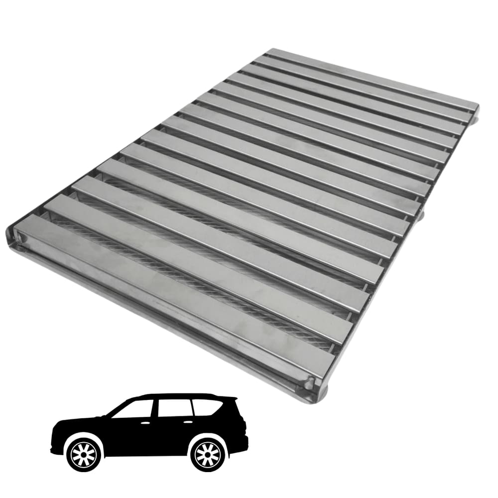 Grelha Inox 304 30x50 Reforçada Com Suporte Netuno Trilho com Tela