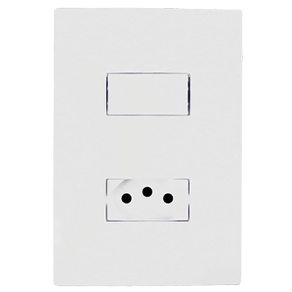 Conjunto Interruptor Simples E Tomada 10A I9 94200 Ilumi