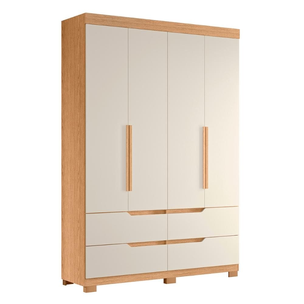 Guarda Roupa Doble Quarto Com 4 Portas e 4 Gavetas