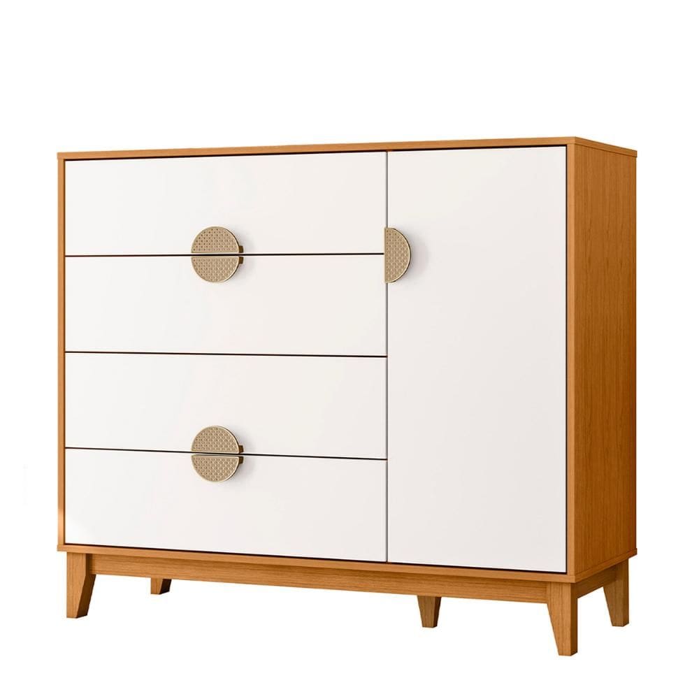 Cômoda Sapateira Ipe Quarto com 4 Gavetas e 1 Porta