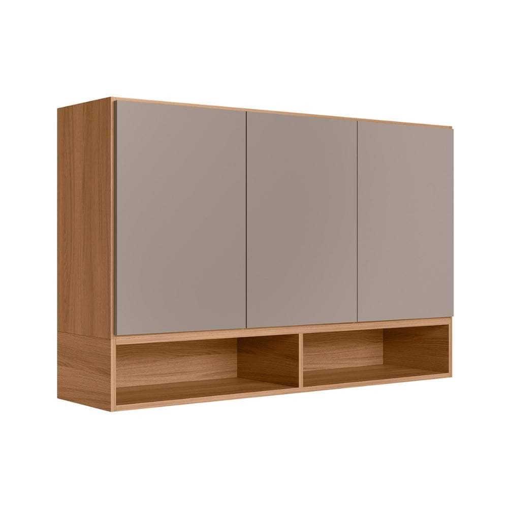Armario Aereo de Cozinha Compacto Acacia 120cm com 3 Portas